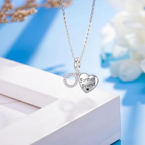 Charms for Friendship Family Bracelets 925 Sterling Silver Friend Bracelets for 2 Heart Pandora Charms Clearance Friendship Gift (PAW PRINT CHARM) in Kuwait