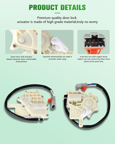 محرك قفل باب سيارة Scitoo Actuator Front Left Door Lock Actuator متوافق مع 1996-2000 لـ Honda Civic 746-702 72155-S04-A02 72155S04A02 DLA-57 DLA224 DLA57 1802-305947 72655-S04-J in Saudi Arabia