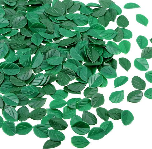 300pcs أوراق النعناع المزيفة للحرف البلاستيكية الأوراق الخضراء ورقة النعناع الاصطناعية الصغيرة لزخرفة ورقة واحدة in Saudi Arabia