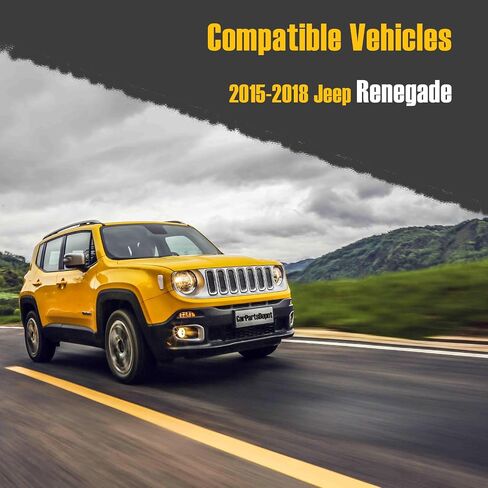 CarPartsDepot Bumper Grille Insert Compatible With Jeep Renegade 2015-2018 Grill Bezel Cover (Right Passenger Side Honeycomb) in Saudi Arabia