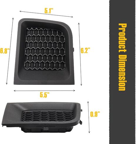 CarPartsDepot Bumper Grille Insert Compatible With Jeep Renegade 2015-2018 Grill Bezel Cover (Right Passenger Side Honeycomb) in Saudi Arabia