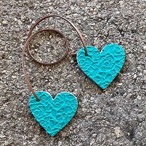 | Leather Car Air Freshener | Double Heart | Rose Pattern (Fuchsia, Leather Scent) in Kuwait