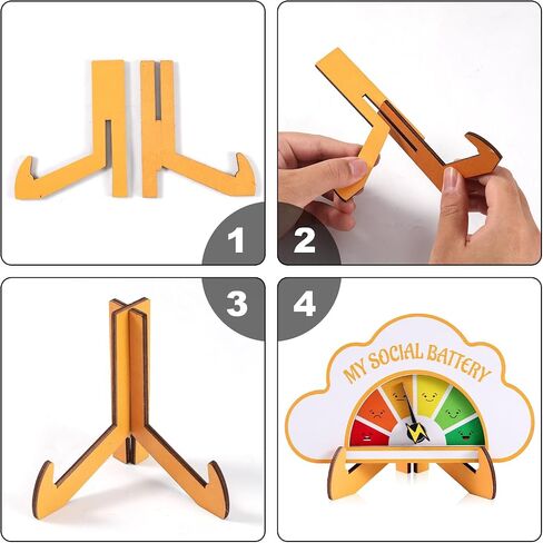 BOXOB Emotion Wheel, Colorful My Social Battery Sign Mood Wheel Fun and Interactive Desktop Ornaments Emotion Slider Pin Decoration for Work Emotional Awareness in Saudi Arabia