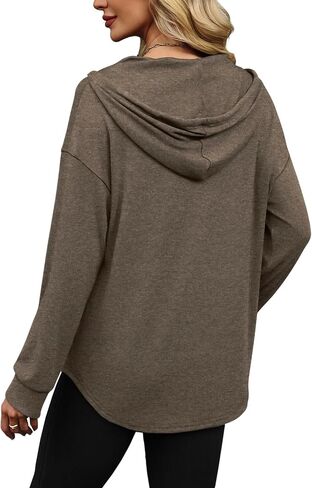 هوديس Sampeel للنساء العصرية Fall Fashion 2025 v الرقبة شيرت كبير الحجم بالإضافة إلى قمم الحجم من الملابس in Saudi Arabia