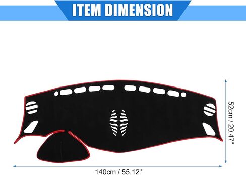Car Dashboard Cover Compatible for Nissan Murano 2015-2019, Protective Polyester Red Center Console Interior Trim Dash Cover Mat Pad in Saudi Arabia