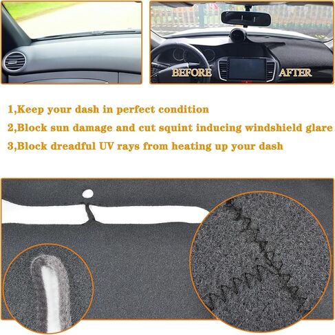 Hex Autoparts Dashboard Dash Board Cover Mat Dashmat Fit for Toyota Camry 2007-2011 (Gray) in Saudi Arabia