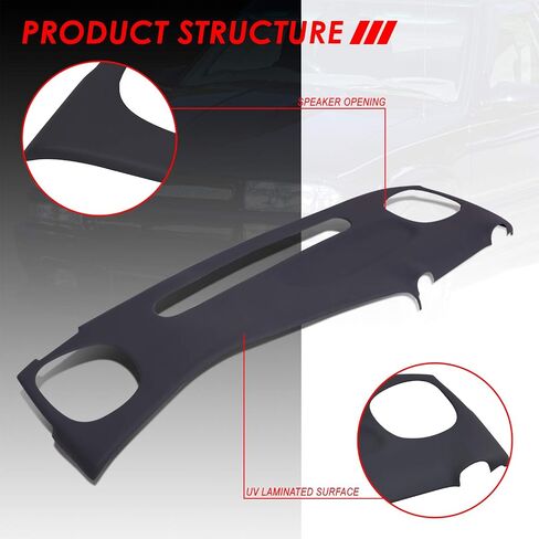 تغطية لوحة لوحة لوحة DASH Auto Front Upper Dash متوفرة مع Chevy S10 Blazer Pickup GMC S15 Jimmy Sonoma Bravada 98-02 ، Black in Saudi Arabia