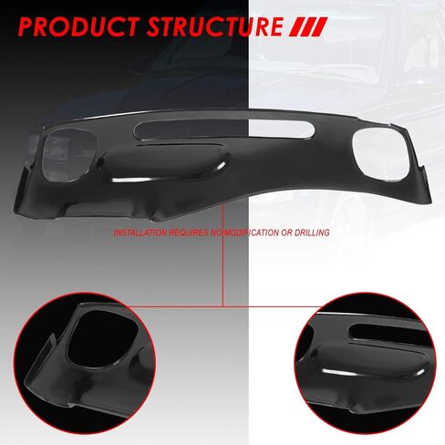 تغطية لوحة لوحة لوحة DASH Auto Front Upper Dash متوفرة مع Chevy S10 Blazer Pickup GMC S15 Jimmy Sonoma Bravada 98-02 ، Black in Saudi Arabia