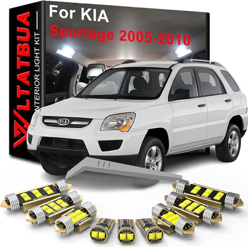 LED INTERIOR LIGHT KIT بديل لـ KIA Sportage JE KM 2005 2006 2007 2008 2009 2010 ، Super Bright 6000K White Plusts + أداة تثبيت in Saudi Arabia