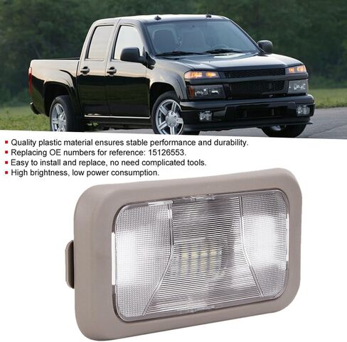Qiilu Interior Dome Light Lens for 2004-2008 Replace 15126553 15191866 15114473, Car Roof Ceiling Lamp with Working Light in Saudi Arabia