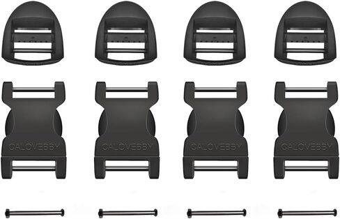 Field Repair Buckle for Straps 1" No Sewing Plastic Buckle Adjustable Buckle 1 Inch Strap Flat Side Release for Backpack（4PC） in Kuwait