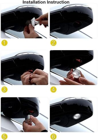 Side Mirror Puddle Lights,High Definition Never Fade, Led Logo Lights Projector Ghost Shadow, for Taurus SHO 2010-2023 (White SHO Logo) in Saudi Arabia