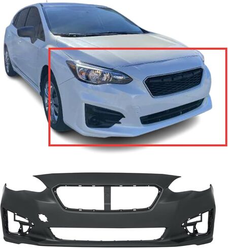 FITPARTS متوافقة مع غطاء الوفير الأمامي 2017 2018 2019 Subaru Impreza Base Limited Premium Sport Sedan Hatchback 17 18 19. جديد ، مسبوق وجاهز للطلاء. مع ثقوب الضوء الضباب. in Kuwait