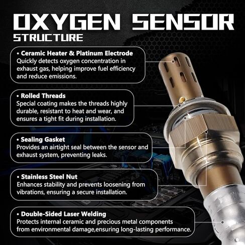 2PCS Upstream Downstream Oxygen O2 Sensors Compatible with Kia 2011-2016 Sportage Optima Sorento Forte for Hyundai Sonata Santa Fe Tucson 2.0L 2.4L 234-5029 234-4238 392102G100 392102G200 in Kuwait