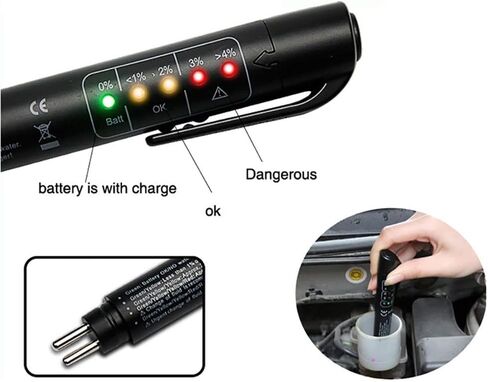 Brake Fluid Liquid Tester Pen, 5 LED Indicators, DOT3/DOT4 Brake Fluid Oil Moisture Analyzer in Saudi Arabia