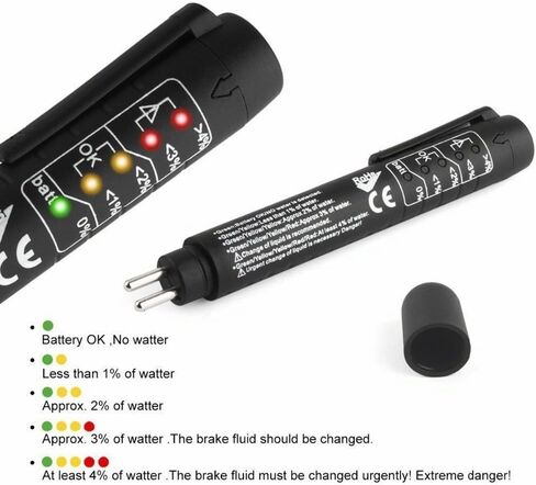 Brake Fluid Liquid Tester Pen, 5 LED Indicators, DOT3/DOT4 Brake Fluid Oil Moisture Analyzer in Saudi Arabia