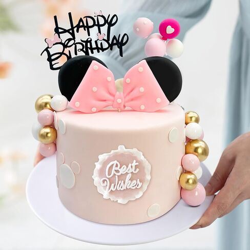 20pcs كعكة عيد ميلاد الماوس مع أقواس وآذان سعيد عيد ميلاد عيد ميلاد ديكورات استحمام الطفل لوازم اللوازم in Kuwait