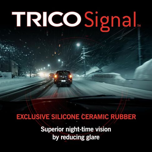 TRICO Signal Premium Silicone 17 " + 17" استبدال السيارات بديل أطراف الزجاج الأمامي شفرات شعاع مع مؤشر الأداء التنبئي الحصري وعمر أطول 3x لنماذج مركبة مختارة ، 2 عبوة in Saudi Arabia