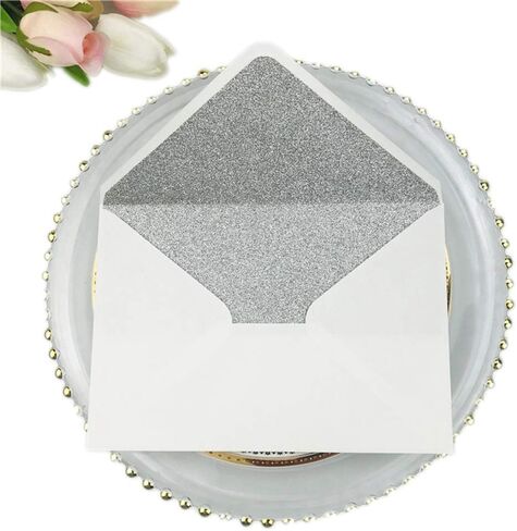LUCKY STAR 25 PCS A7 Dark Rose Gold Glitter Envelopes,5.35 x 7.7 inches, Perfect for 5x7 Weddings,Invitation Cards,Birthday Greeting Invite in Saudi Arabia