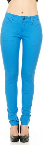 Women's Skinny Fit Mid-Rise Stretch Colored Jeans in Saudi Arabia