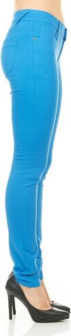 Women's Skinny Fit Mid-Rise Stretch Colored Jeans in Saudi Arabia