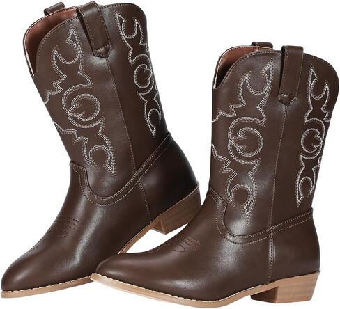 RLW Kids Cowboy Boots for Boys Girls ، ركوب حذاء رعاة البقر الغربي لطفل طفل كبير in Saudi Arabia