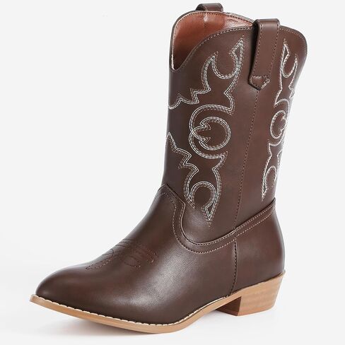 RLW Kids Cowboy Boots for Boys Girls ، ركوب حذاء رعاة البقر الغربي لطفل طفل كبير in Saudi Arabia