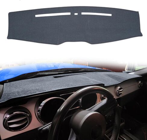 Dashboard Cover Dash Cover Mat Pad Carpet Custom Fit for Ford Mustang 1998 1999 2000 2001 2002 2003 2004 (Black) in Kuwait