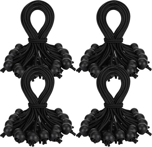 cobee 100 Pcs 6 Inch Bungee Cords with Balls, Heavy Duty Bungee Balls Tarp Bungee Cords Elastic Cord Tarp Tie Down Straps Bungee Straps for Camping Tents Shelter Cargo Luggage in Saudi Arabia