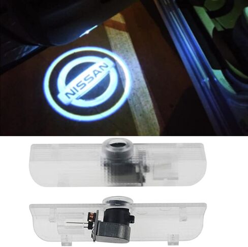2PCS LOGO Projector باب سيارة إضاءة إضاءة الإضاءة الإضاءة لنيسان in Saudi Arabia