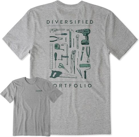 Life is Good Men's Crusher Tee, Short Sleeve Cotton Graphic T-Shirts, Diversified Portfolio Tools in Saudi Arabia