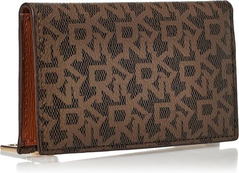 DKNY Women's Bryant Bifold Travel Accessory Envelope Card Holder, Mocha/Caramel, S, Contemporary in Saudi Arabia
