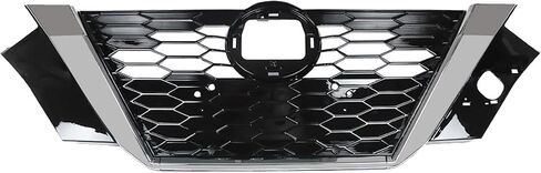 munirater Front Bumper Upper Grille Black Chrome Replacement for 2020 2021 Sentra in Saudi Arabia