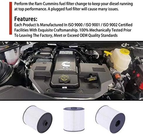 68436631AA FULTE FILTER FITS لعام 2019-2021 DODGE RAM 2500 3500 4500 5500 6.7L CUMMINS DIESEL ، لعام 2020-2021 RAM 1500 3.0L DIESEL ، لعام 2020-2021 WRANGLER in Kuwait