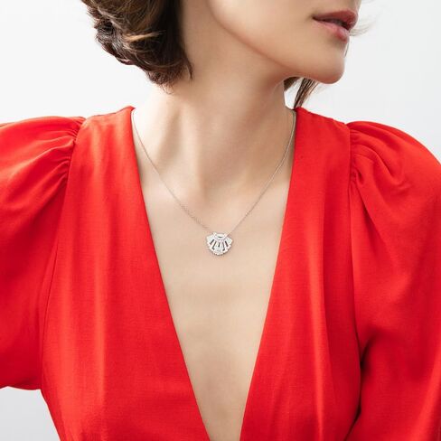 Berricle Sterling Silver Vintage مستوحى من Art Deco Cubic Zirconia CZ Necklace and Occlace for Women ، Rhodium Plated in Saudi Arabia