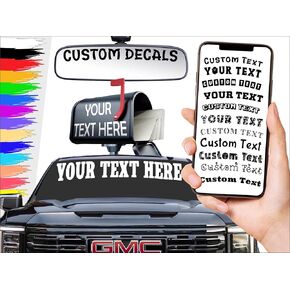 Your Custom Vinyl Decal ║ (50 Colors + Unlimited Fonts + 55 Sizes) ║ Make Your Lettering & Numbers ║ Personalized Text Waterproof and Easy to Apply on Car Boat Mugs Window Mailbox ║ Made in The USA in Saudi Arabia