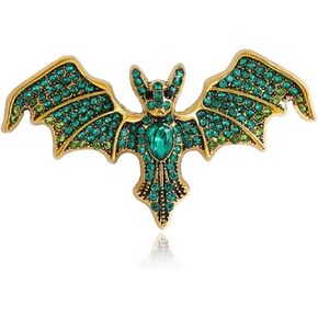 BAT BAT القوطية بروش خمر كريستال مصاص دماء صاخب البصفقة دبابيس الشرير على طوق الخفافيش دبوس القوط غامض مجوهرات مجوهرات الهالوين الحفل in Kuwait
