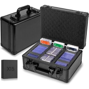 Graded Card Storage Box, Top Loaders Storage Case, Sports Trading Card Box, Cards Slab Case PSA MTG CSG BGS SGC Magnetic Card Holder, Waterproof Carrying Case, Collector Storage Mini Boxes in Kuwait