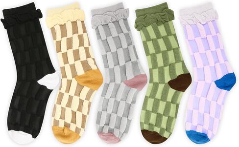 جوارب نسائية لطيفة ملونة من Benefeet Sox جوارب مضحكة مجنونة جوارب مربعة غير تقليدية جوارب غير رسمية in Kuwait