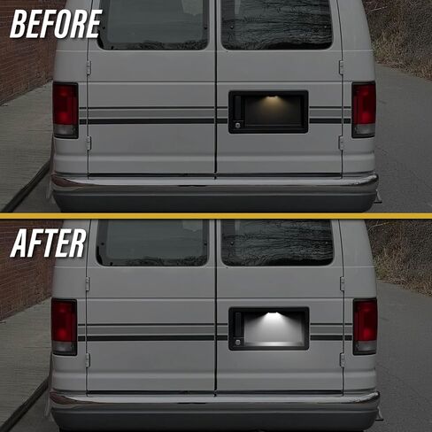92-14 Econoline Van Tail Light - مجموعة مصابيح خلفية بديلة (يسار + يمين) متوافقة مع 1992-2014 Ford Econoline Van E-150 / E-250 / E-350 و2000-2005 Ford Excursion (عدسات حمراء كرزية داكنة) in Kuwait