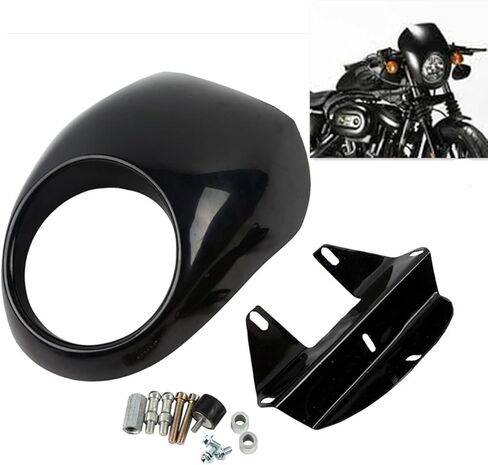 TCT-Motorparts المصباح الأمامي Fairing Front Cowl Cafe Racer Fit for Harley Sportster Dyna Glide FX in Saudi Arabia