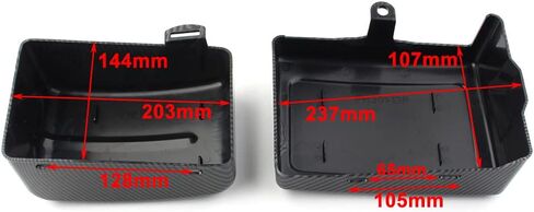 Side Battery Cover for Harley Dyna Low Rider FXDL, Fat Bob FXDF, for Street bob FXDB, Super Glide FXD, Wide Glide FXDWG, Switchback FLD 2006-2017, Carbon Fiber Look in Saudi Arabia