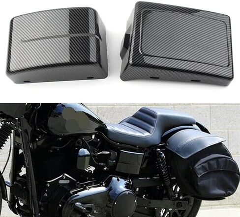 Side Battery Cover for Harley Dyna Low Rider FXDL, Fat Bob FXDF, for Street bob FXDB, Super Glide FXD, Wide Glide FXDWG, Switchback FLD 2006-2017, Carbon Fiber Look in Saudi Arabia