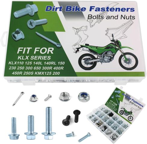 330pcs يربط هيكل هيكلوستال بلاستيك براغي هدية طقم ملائمة لـ KLX110 KLX125 KLX140L KLX140RL KLX150 KLX230 KLX250 KLX300 KLX650 KLX300R KLX400R KLX450R KLX250S in Saudi Arabia