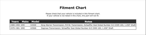 ختم النقل اليدوي الأمامي متوافق مع GMC K3500 1990 1989 1981 1980 1979 P-2560158 in Saudi Arabia