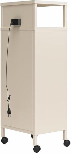 Novogratz Cache Metal Locker-Style Mobile Storage Cart, Powder Blue in Saudi Arabia