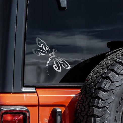 Dragonfly شارات فينيل ملصق Auto Car Truck Carp Laptop | الفضة | 5.5 "× 5.5" in Saudi Arabia