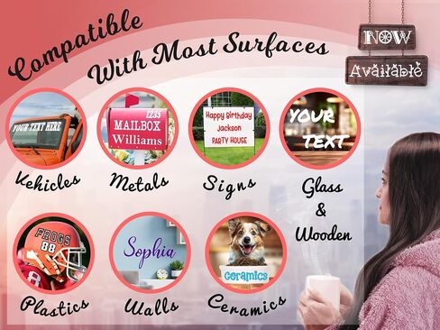 Your Custom Vinyl Decal ║ (50 Colors + Unlimited Fonts + 55 Sizes) ║ Make Your Lettering & Numbers ║ Personalized Text Waterproof and Easy to Apply on Car Boat Mugs Window Mailbox ║ Made in The USA in Saudi Arabia