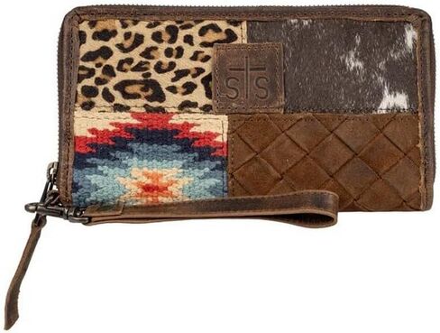 محفظة STS Ranchwear النسائية Chayne Mountain Bentley متعددة الجلود بسحاب حولها in Kuwait