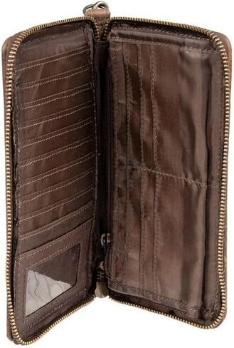 محفظة STS Ranchwear النسائية Chayne Mountain Bentley متعددة الجلود بسحاب حولها in Kuwait